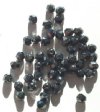50 6mm Faceted Metallic Gunmetal Firepolish Beads